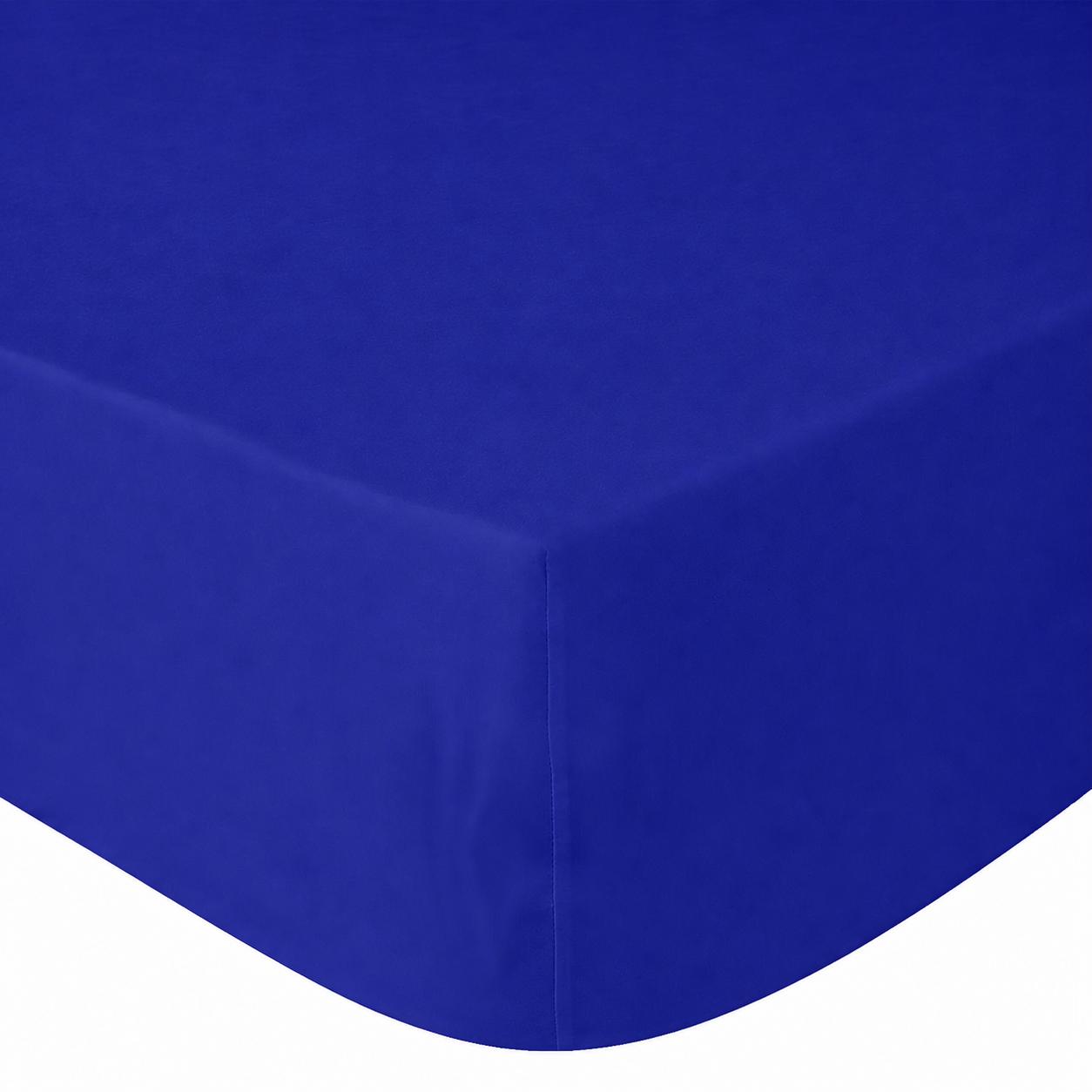 Cearceaf pat cu elastic Crepe Surf Web albastru royal