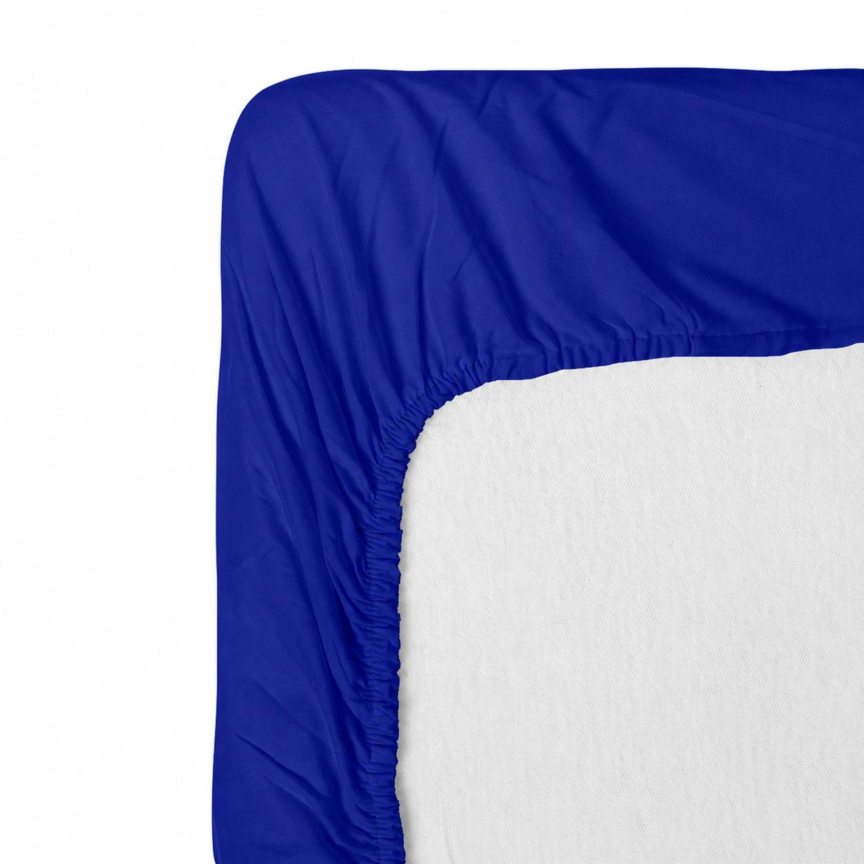 Cearceaf pat cu elastic Crepe Surf Web albastru royal