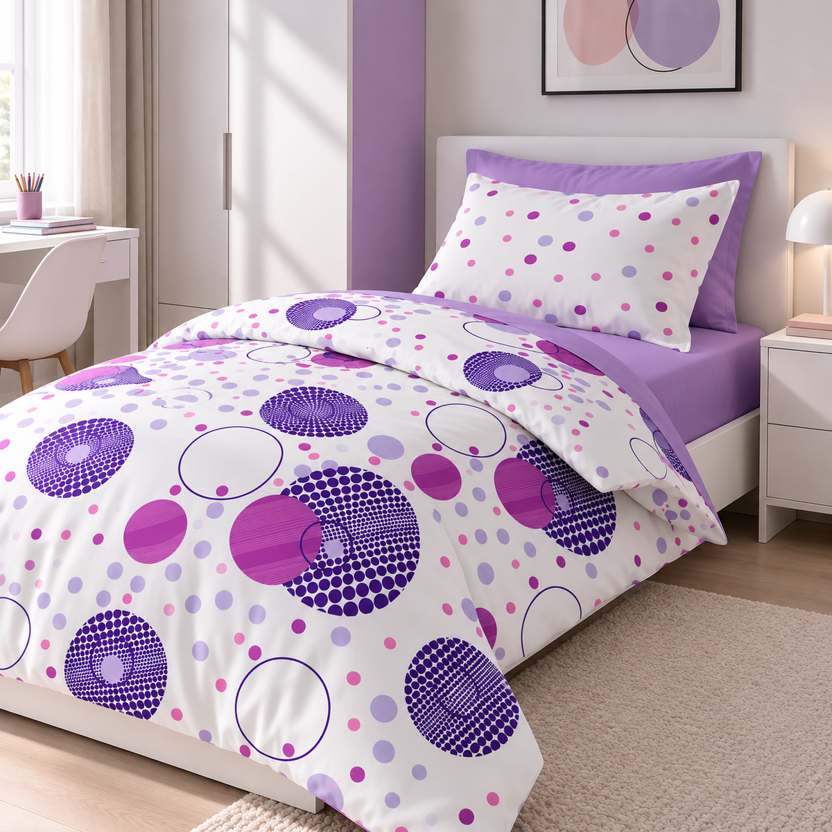 Renforce-Bettwäsche aus 100 % Baumwolle, Muster Kinetics v.1, für Doppelbett