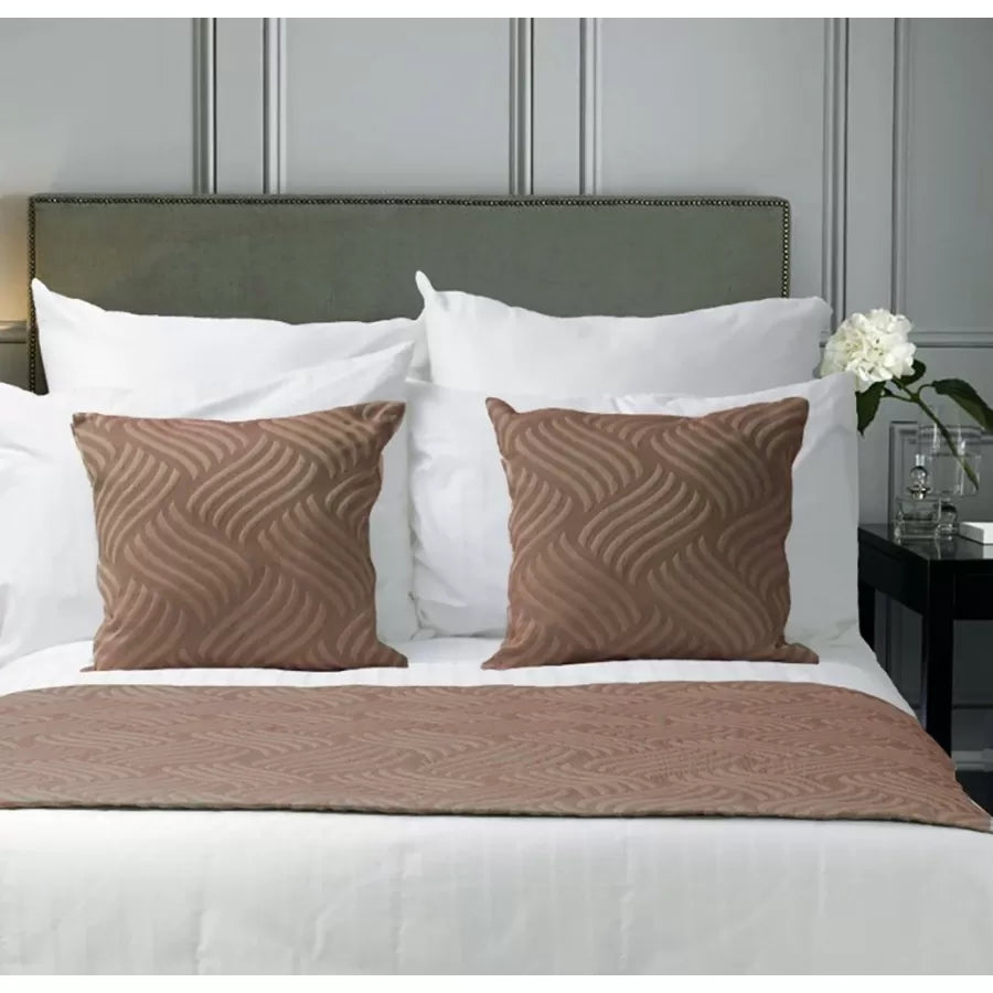 Traversa de pat Pique Anderson Weaves Cappuccino